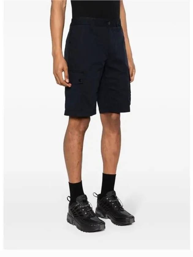 Wappen Cargo Bermuda Shorts Navy - STONE ISLAND - BALAAN 3