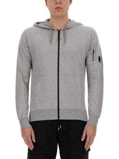 Light Fleece Zip Up Hoodie Grey - CP COMPANY - BALAAN 2