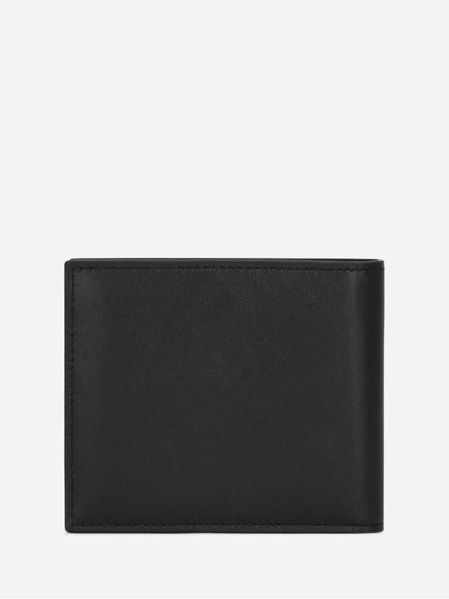 Logo Leather Half Wallet Black - DOLCE&GABBANA - BALAAN 3