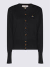 Logo Patch Cardigan Black - VIVIENNE WESTWOOD - BALAAN 5