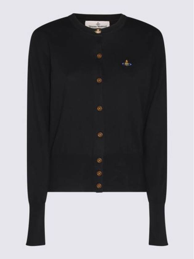 Logo Patch Cardigan Black - VIVIENNE WESTWOOD - BALAAN 5