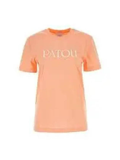 Logo Cotton Short Sleeve T-Shirt Orange - PATOU - BALAAN 2