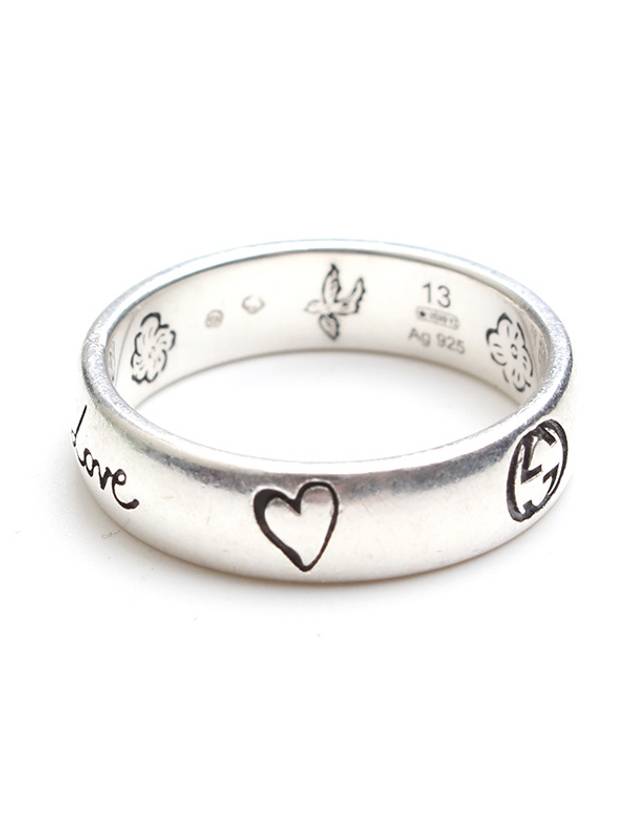 BLIND FOR LOVE Silver Ring - GUCCI - BALAAN 3