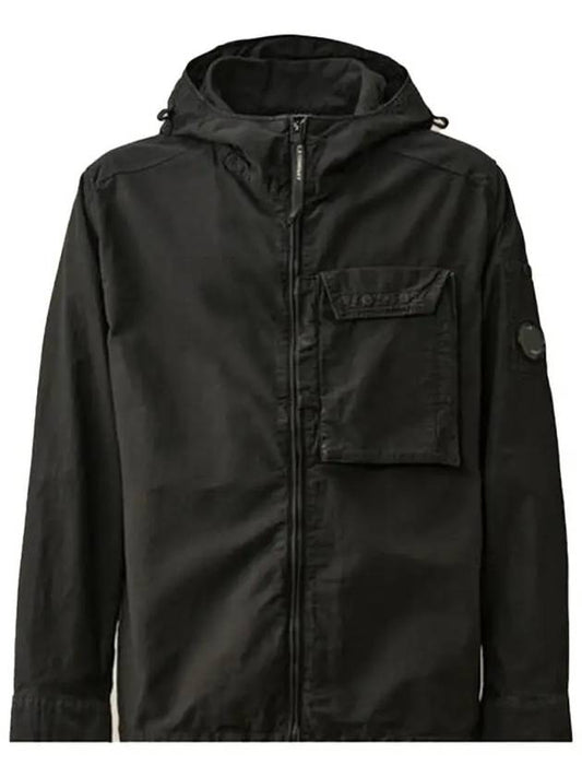 Ottoman Hooded Long Sleeve Shirt Black - CP COMPANY - BALAAN 2