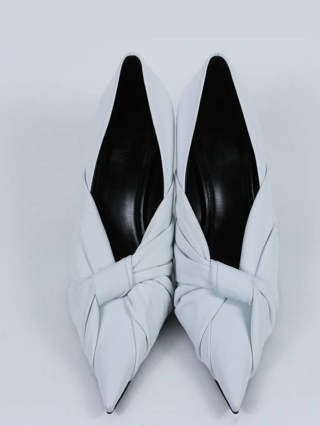 Twist Drapy Leather Pumps White - BALENCIAGA - BALAAN 4