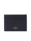 Rockstud Card Wallet Black - VALENTINO - BALAAN 3