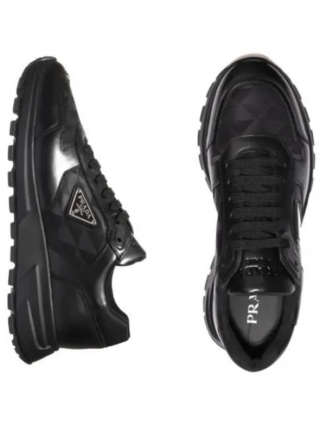 LEATHER NYLON HIGH TOP SNEAKERS - PRADA - BALAAN 1