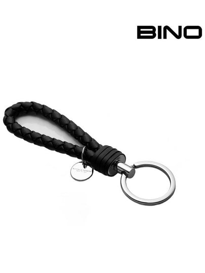 Intrecciato Leather Key Holder Black - BOTTEGA VENETA - BALAAN 2