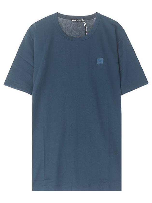 Nash Face Short Sleeve T-Shirt Midnight Blue - ACNE STUDIOS - BALAAN 2