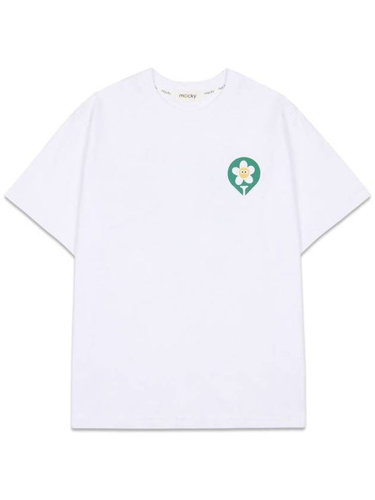 Green Tee Up Short Sleeve T Shirt Women White MCSS24HT1 1 - MACKY - BALAAN 2