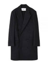 Breasted Double Coat Heather Grey - AMI - BALAAN 2