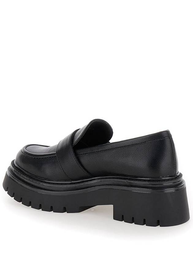 Black Loafers With Platform And Logo In Leather Woman - TWINSET - BALAAN 3