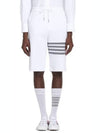 Waffle 4-Bar Stripe Shorts White - THOM BROWNE - BALAAN 3