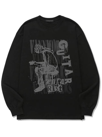 Guitar Long Sleeve T-Shirt Black - VANN WORKS - BALAAN 1