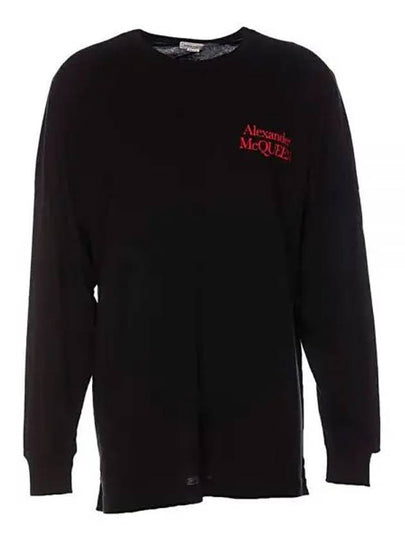 Logo Print Sweatshirt Black - ALEXANDER MCQUEEN - BALAAN 2