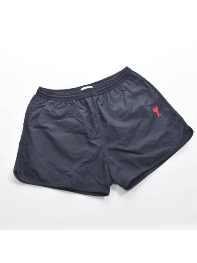 Heart Logo Swim Shorts Black - AMI - BALAAN 2