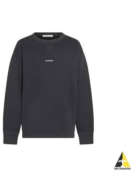 Stamp Logo Cotton Jersey Sweatshirt Black BI0184 - ACNE STUDIOS - BALAAN 1