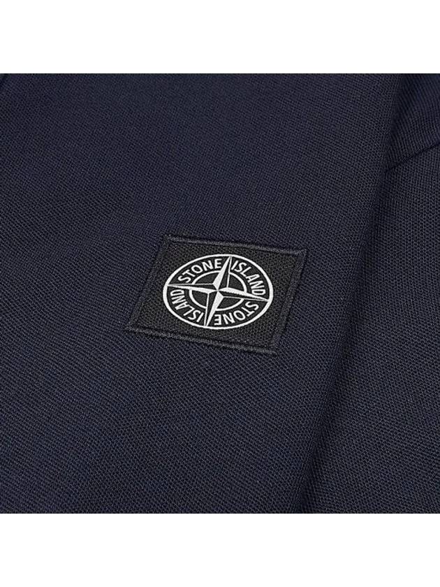 Pique Stretch Cotton Short Sleeve Polo Shirt Navy - STONE ISLAND - BALAAN 6