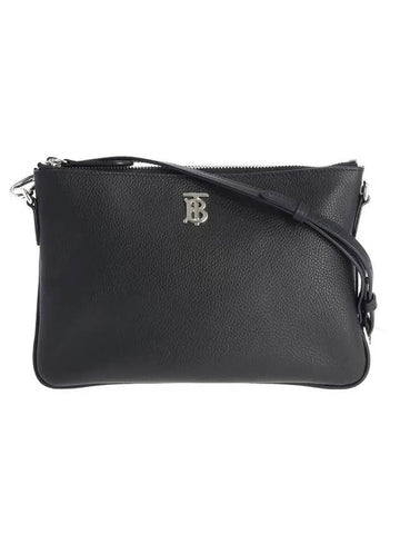 Peyton Leather Clutch Bag Black - BURBERRY - BALAAN 1