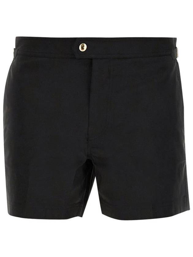 Men's Classic Fit Nylon Swim Shorts Black - TOM FORD - BALAAN 2