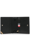 RWB Tab Enamel Strap Card Wallet Black - THOM BROWNE - BALAAN 4