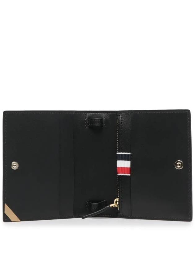 RWB Tab Enamel Strap Card Wallet Black - THOM BROWNE - BALAAN 4