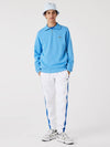 Half zipup cotton sweatshirt blue - LACOSTE - BALAAN 3