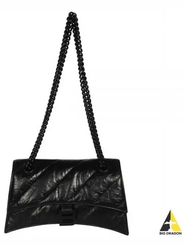 Crush Chain Strap Small Shoulder Bag Black - BALENCIAGA - BALAAN 2