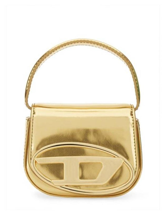 1DR Compact Mirrored Leather Shoulder Bag Gold - DIESEL - BALAAN 1