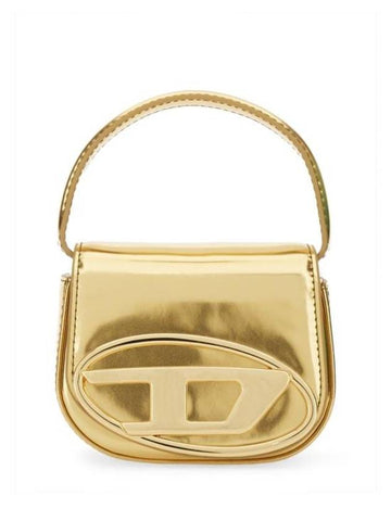 1DR Compact Mirrored Leather Shoulder Bag Gold - DIESEL - BALAAN 1