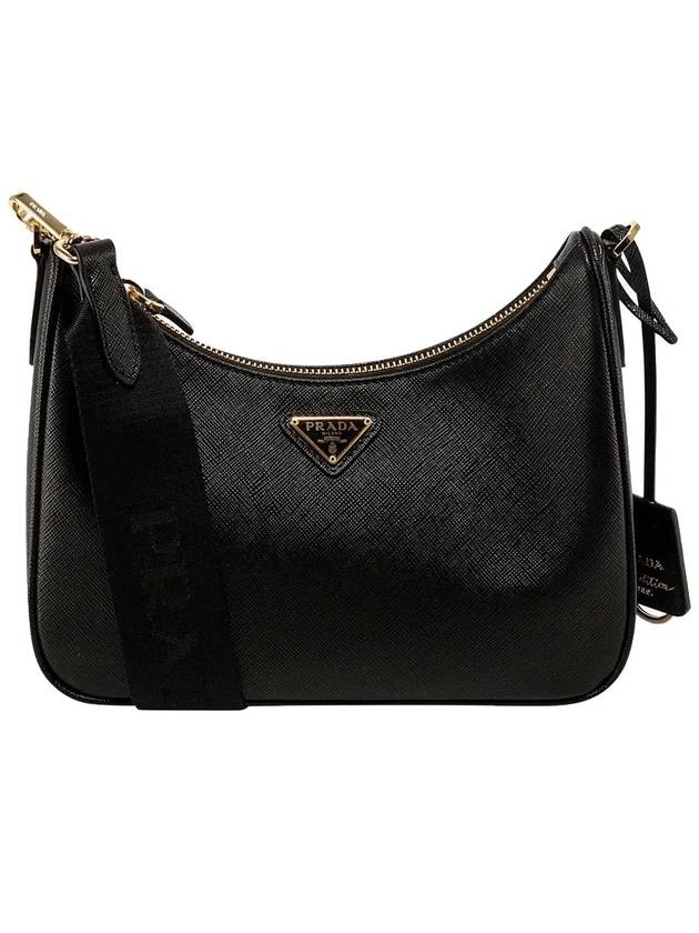 Re-Edition 2005 Saffiano Leather Shoulder Bag Black - PRADA - BALAAN 3