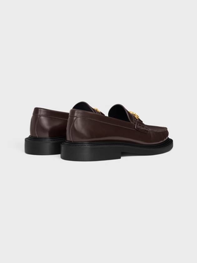 Universite Triomphe Chain Polished Bull Loafer Dark Brown - CELINE - BALAAN 4