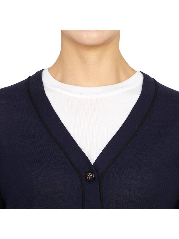 Simone Knit Cardigan Navy - TORY BURCH - BALAAN 7