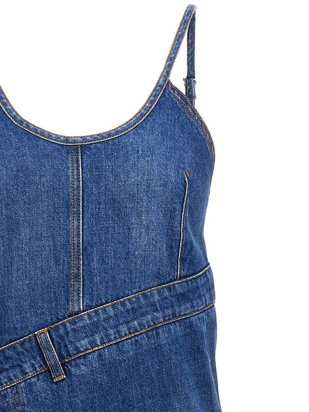 Women's Twisted Strappy Denim Short Dress Blue - JW ANDERSON - BALAAN 4