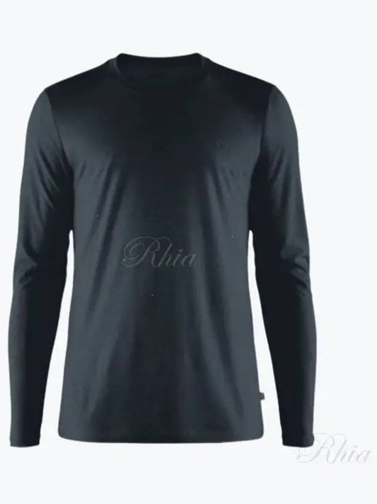 Men s Abisco Wool Long Sleeve T Shirt Dark Navy 87194 555 LS M - FJALL RAVEN - BALAAN 1