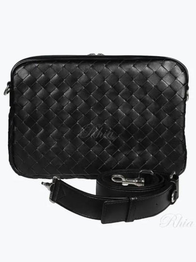 Intrecciato Camera Medium Cross Bag Black - BOTTEGA VENETA - BALAAN 2