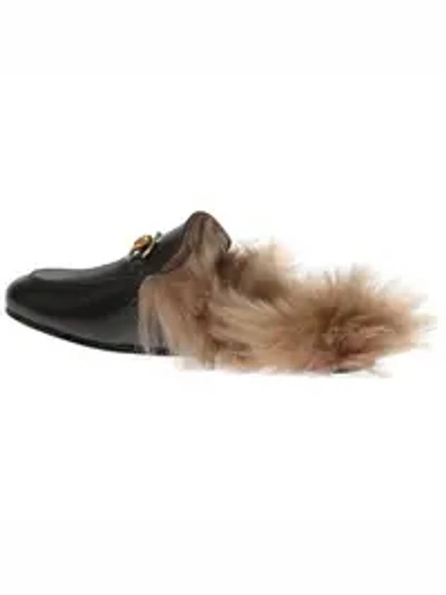 Prince Town Fur Leather Bloafers Black - GUCCI - BALAAN 5