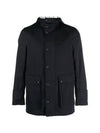 Nylon Tech Snap Front Rain Parka Navy - THOM BROWNE - BALAAN 2