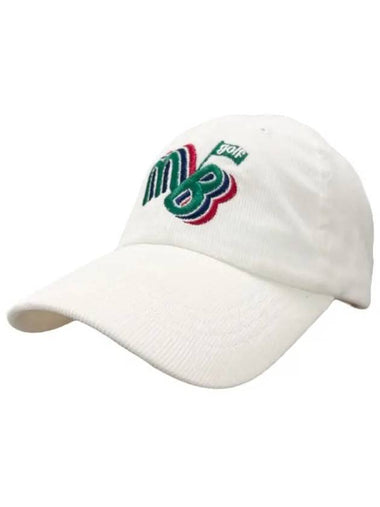 MB Corduroy Ball Cap Golf Ball Cap WHITE - MONBIRDIE GOLF - BALAAN 1