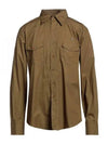 ORB Logo Cotton Long Sleeve Shirt Olive - VIVIENNE WESTWOOD - BALAAN 2