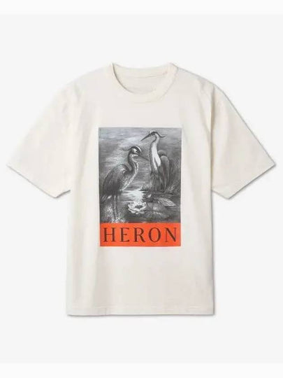 Logo Graphic Printed Short Sleeve T-Shirt White - HERON PRESTON - BALAAN 2