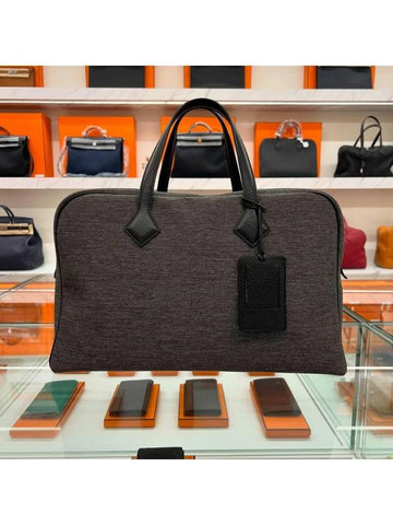 Victoria 2 43 travel bag gray black - HERMES - BALAAN 1