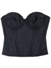 Women's Bustier Evening Top Black - BALENCIAGA - BALAAN.