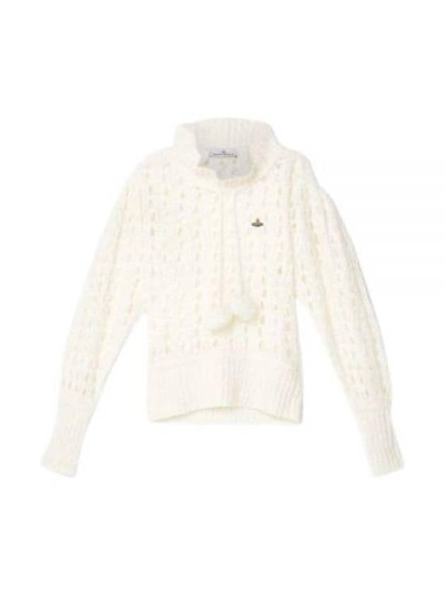 Lacework Jumper Knit Top Cream - VIVIENNE WESTWOOD - BALAAN 2