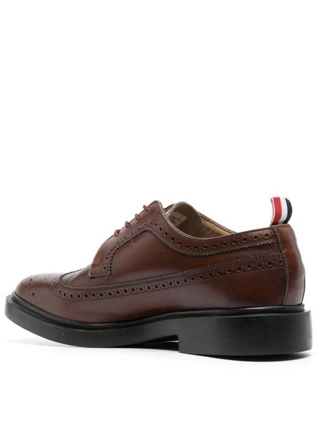 Long Wing Round Toe Leather Brogues Brown - THOM BROWNE - BALAAN 5