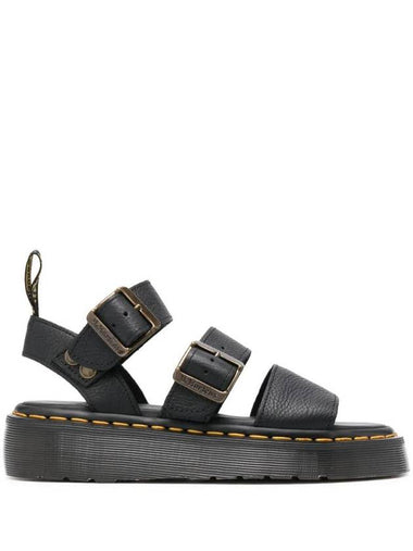 Gryphon Quad Leather Platform Sandals Black - DR. MARTENS - BALAAN 1