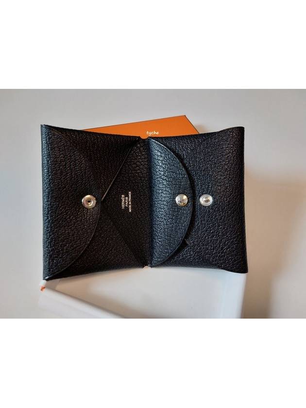 Calvi Duo Card Wallet Noir - HERMES - BALAAN 4