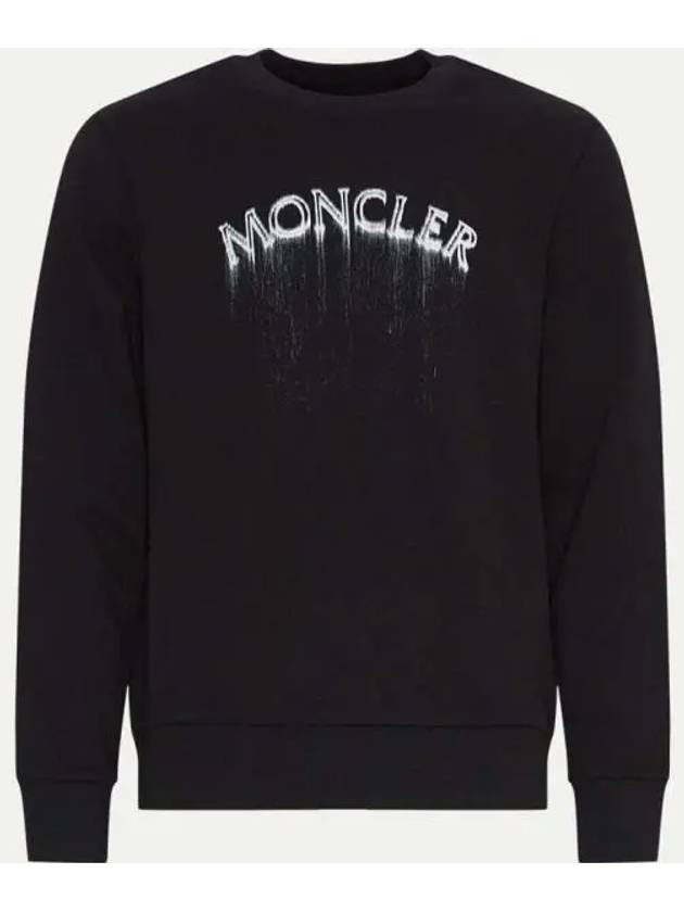 logo print faded effect sweatshirt black - MONCLER - BALAAN 2