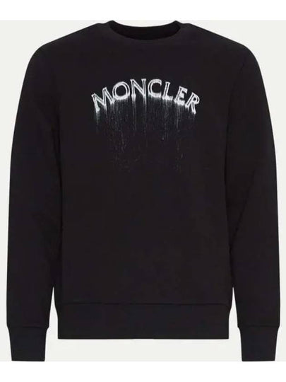 logo print faded effect sweatshirt black - MONCLER - BALAAN 2