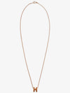 Mini Pop H Pendant Necklace Rose Gold - HERMES - BALAAN 2